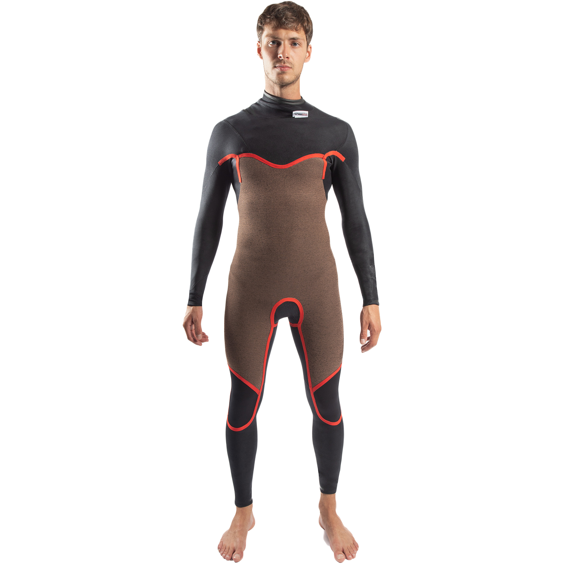 2025 Gul Mens Response FX 5/4mm Chest Zip Wetsuit RE1242-C1 - Black / Contour Camo